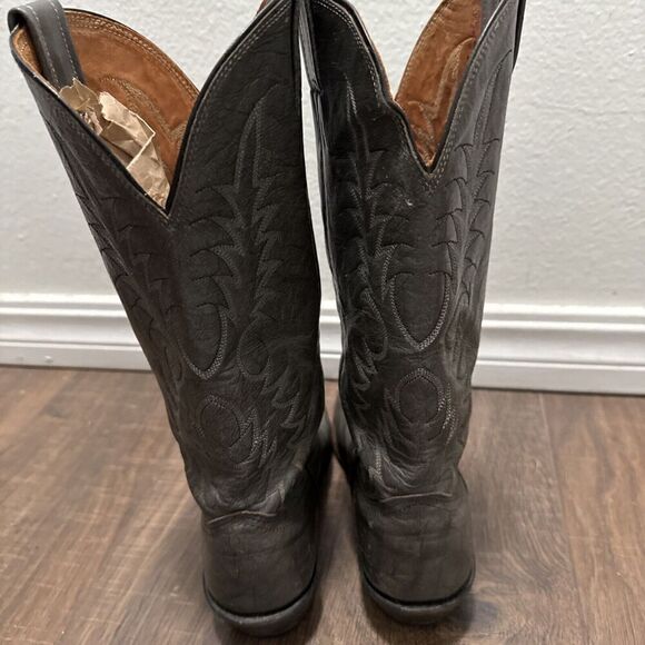 NOCONA Mens Size 7.5D Vintage Gray Leather Cowboy Western Boots Rodeo - Picture 6 of 10